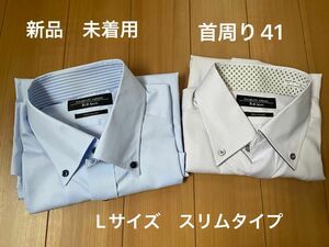 半袖　ワイシャツ　スリムモデル　L（41）　ヒロミチナカノ