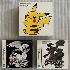 ポケモンだいすきクラブ ポケモンセンター ニンテンドーDS Lite ピカチュウエディション+ポケットモンスターブラック+ホワイトの3点セット