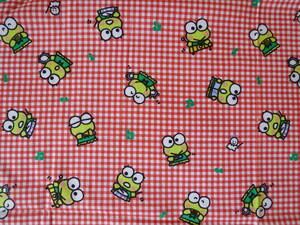  Kero Kero Keroppi retro is gire cloth red 1989 year made in Japan Sanrio Vintage flap cloth cloth 