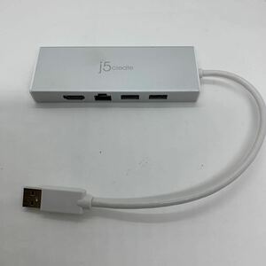 （515-8）j5create USB 3.0 5in1 デュアルモニタ ミニドック 【 USB3.1 Type-Ax2, HDMI, VGA, ギガビット有線LAN, Micro-B power in 】