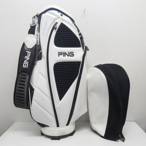 ピン PING ゴルフ キャディバッグ 9.5型 47インチ対応 CB-P202 白 2020年モデル 中古 [質イコー]