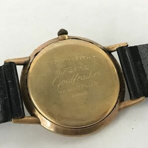 H215-CH3-861◎ SEIKO セイコー Goldfether ゴールドフェザー 14K メンズ 手巻き 稼働 腕時計 ラウンドの画像6