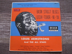 ★LOUIS ARMSTRONG ルイ・アームストロング♪ベイジンストリートブルース★テイチク DECCA DEP-9★国内最初期7インチシングル盤★1954年★