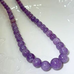 天然石ネックレス6-12mm necklace アメジスト jewelry グラデーション 綺麗の画像4