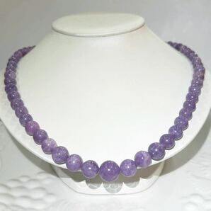 天然石ネックレス6-12mm necklace アメジスト jewelry グラデーション 綺麗の画像1