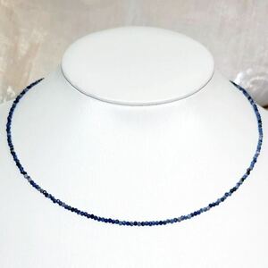  натуральный камень колье голубой сапфир 37+5cm jewelry necklace