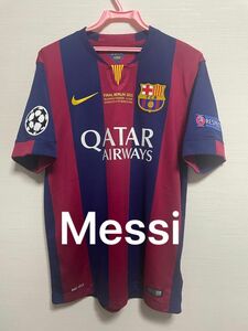 CL決勝【正規品/美品】希少 14-15 バルセロナ メッシ ユニフォーム 2014-2015 Messi Barcelona 