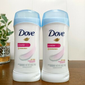 【74g×2】Dove ダヴ ダブ　デオドラント　制汗剤　パウダー　　ベビーパウダー香り