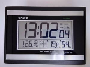 電波時計 置き掛け兼用 大きい 見やすい IDL-100J-1JF CASIO