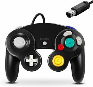 ゲームキューブコントローラー クラシック 有線コントローラー Wii Nintendo Gamecube用 (ブラック)