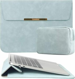 TOWOOZ【折り畳み式】Macbook Pro/Macbook Air ケース 13 インチ 薄型 耐衝撃 撥水 磁石設計 収納袋付き Macbook Air/Pro 13~14インチ 