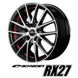 17×7J 114.3-5穴+48 ハブ径73mm マルカ シュナイダーRX27 ブラックメタリックポリッシュ 4本 在庫要確認 会社宛送料無料 NO,4560234980302