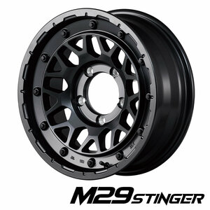 16×6J 139.7-5穴-5 ハブ径109mm マルカ ナイトロパワーM29 STINGER バレルブラック 4本価格 在庫要確認 会社宛送料無料 NO,4560235002584