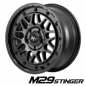 16×7J 114.3-5穴+40 ハブ径73.1mm マルカ ナイトロパワーM29 STINGER バレルブラック 4本 在庫要確認 会社宛送料無料 NO,4560235002607