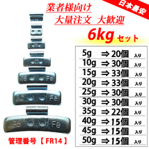 新品1箱 (5g～50g迄セット) 合計6kg 送料無料 SHONE バランスウエイト スチールホイール用 鉄 打ち込みタイプ 自動車 業販 業務用 NO,FR14_画像3