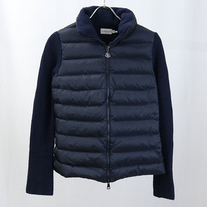 中古良品モンクレールMONCLER MAGLIONE TRICOT CARD #S ナイロン 9470100 94968 ネイビー系　 ランク：A us-2 レディース