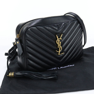 中古良品サンローランSAINT LAURENT ルー カメラバッグ ブランド ショルダーバッグ 612544 ブラック ランク：A us-2