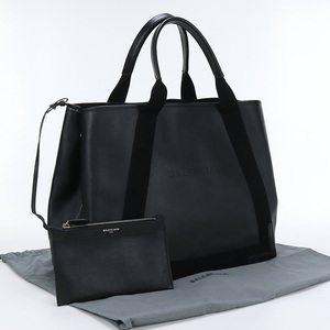 中古美品バレンシアガBALENCIAGA ネイビーカバスM レザー 339936 ブラック系　 ランク：S us-1 メンズ レディース