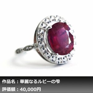 【1円新品】イケゾエガレ｜3.00ct 天然ピジョンブラッドルビー ダイヤモンド K14WG仕上リング 12.5号｜作家モノ｜本物保証｜NGL鑑別対応