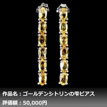 【1円新品】イケゾエガレ｜3.00ct 天然ゴールデンシトリン K14WG仕上ピアス｜作家モノ｜本物保証｜日宝協鑑別対応_画像1