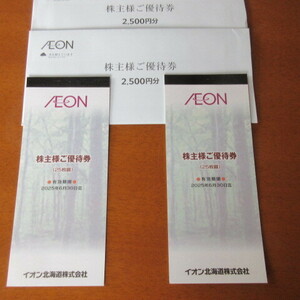  ion Hokkaido stockholder complimentary ticket 5000 jpy minute (100 jpy ×25 sheets 2 pcs. ) free shipping 