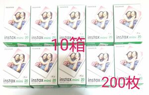 チェキフィルム instax mini 200枚 (20枚x10箱)インスタントカメラ チェキ 富士 フイルム 