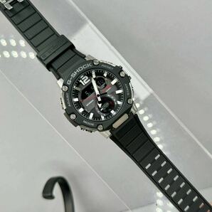 極美品 箱説タグ付G-SHOCK GST-B300-1A GスチールG-STEEL タフソーラー Bluetooth搭載モバイルリンク アナデジ ブラック 反転液晶 ブラックの画像10