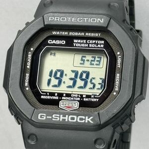 美品 CASIO G-SHOCK GW-5600J-1JF The G タフソーラー 電波受信 電波ソーラー スクウェア ブラック スピード電波モデル ウェーブセプター