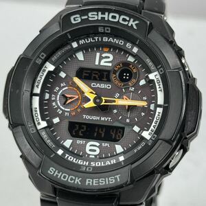 極美品 G-SHOCK GW-3500BD-1AJF スカイコックピット タフソーラー 電波受信 電波ソーラー マルチバンド6 ブラック 反転液晶 メタルバンド