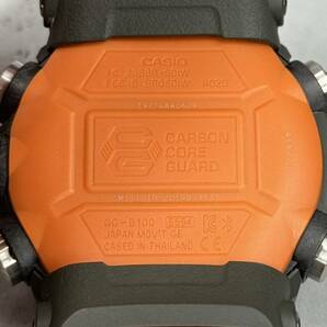 美品 G-SHOCK GG-B100-1A9JF MUDMASTEマッドマスター Bluetooth搭載モバイルリンク アナデジ カーボンコアガード カーキ オレンジ 反転液晶の画像8