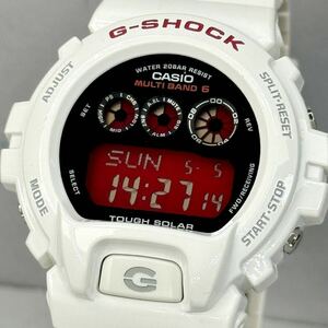 G-shock g-shock gw-6900f-7jf Тесный солнечный радио радио-радиосолно-радиосолновое многобанд 6 белый черный цвет.