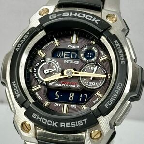 極美品 G-SHOCK MTG-1500-9AJF MT-G タフソーラー 電波受信 電波ソーラー マルチバンド6 アナデジ ブラック ゴールド メタルバンド 黒金の画像1