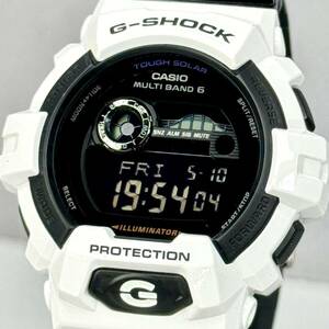 極美品G-SHOCK GWX-8900B-7JF G-LIDE Gライド タフソーラー電波受信 電波ソーラー マルチバンド6 ブラック ホワイト LEDバックライト搭載