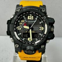 極美品 G-SHOCK GWG-1000-1A9JF マッドマスター タフソーラー電波受信 電波ソーラー マルチバンド6 気圧.方位.温度計 ブラック イエロー_画像5