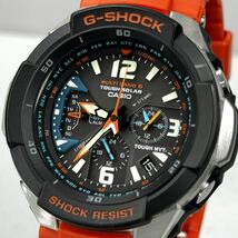 極美品 G-SHOCK GW-3000M-4AJF グラビティマスター スカイコックピット タフソーラー 電波受信 電波ソーラー マルチバンド6 オレンジバンド_画像1