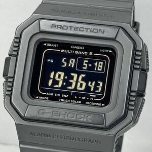 美品 CASIO G-SHOCK GW-5500-1AJF タフソーラー 電波受信 電波ソーラー マルチバンド5 スクウェア ブラック 反転液晶 スティング オリジン