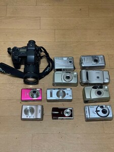 * Junk * digital camera digital camera together 11 pcs. set OLYMPUS,Canon,NIKON,KYOCERA,FUJIFILM,CASIO etc. 