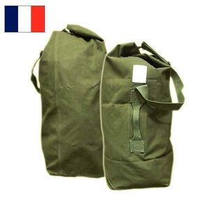 フランス軍 実物 リネン ダッフルバッグ USED 大容量ミリタリーバッグ