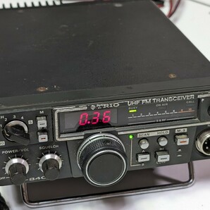 TRIO(KENWOOD) トリオ TR-8400 UHF/430MH アマチュア無線機 純正マイク/MC-34? 通電確認の画像3