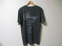 メキシコ製☆ STUSSY 　ステューシー　ワールドツアー 半袖Tシャツ 　 サイズM　　グレー系　　　（３E　ケ_画像2