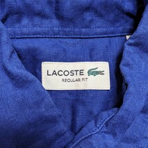 ☆SE24 LACOSTE ラコステ メンズ S M 半袖 シャツ ボタンダウンシャツ 青 ブルー 薄手 ワニ カジュアル_画像6