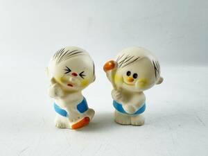  that time thing retro approximately 6cm Nippon ham ui knee .. sofvi finger doll 2 body set / Showa Retro / antique / enterprise thing / doll / hand coating 