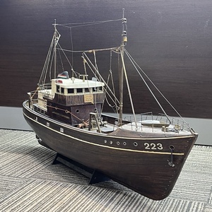 1 jpy ~ large billing boats FLEVO NR 444 FITTINGS 223 wooden sailing boat model kit Denmark made sailing boat sailing boat model final product 