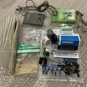  secondhand goods unused goods . equipped electron parts various (OMRON Omron AC adaptor fuse conversion plug IC chip tie wrap )