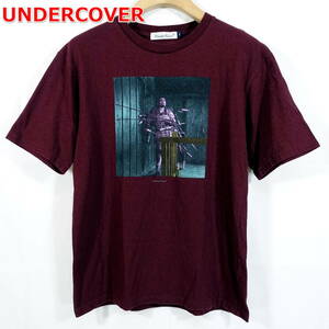 【良品】アンダーカバー　蜘蛛巣城Ｔシャツ　UNDERCOVER　サイズ２（Ｍ）　ワインレッド