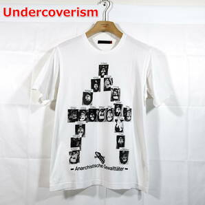 【名作】アンダーカバイズム　2006　Ｔ期　ドイツ赤軍指名手配アナーキーＴシャツ　UNDERCOVER ISM　サイズ２（Ｍ相当）　白黒