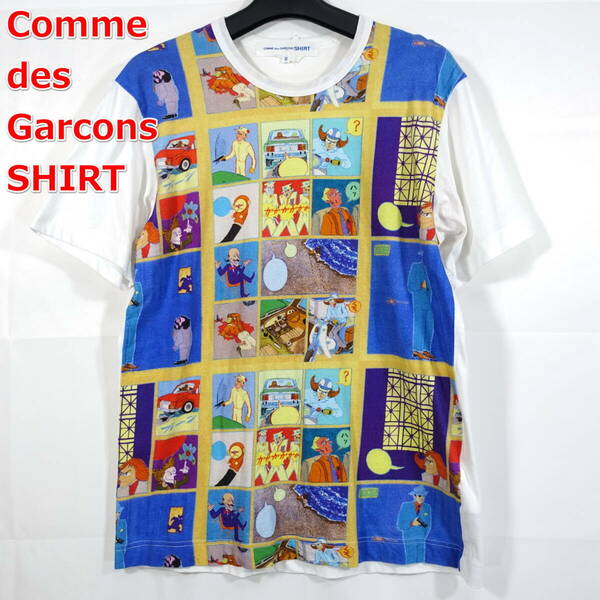 【良品】コムデギャルソンシャツ　小林春夫コラボ　アニメプリントＴシャツ　COMME des GARCONS SHIRT　サイズＭ