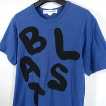 【良品】コムデギャルソンシャツ　BLASTプリントＴシャツ　COMME des GARCONS SHIRT　サイズＳ　青_画像3