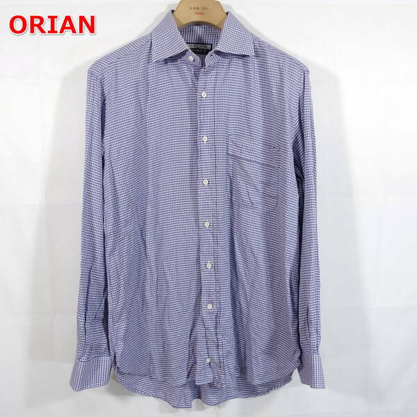 【定番】オリアン　ワイドカラーチェックシャツ　ORIAN　Baems F取り扱い　サイズ４０（Ｌ相当）