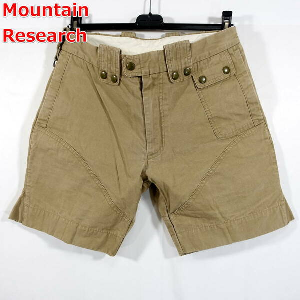 【良品】マウンテンリサーチ　立体裁断ショートパンツ　W&G Shorts　Mountain Research　サイズＭ　カーキ